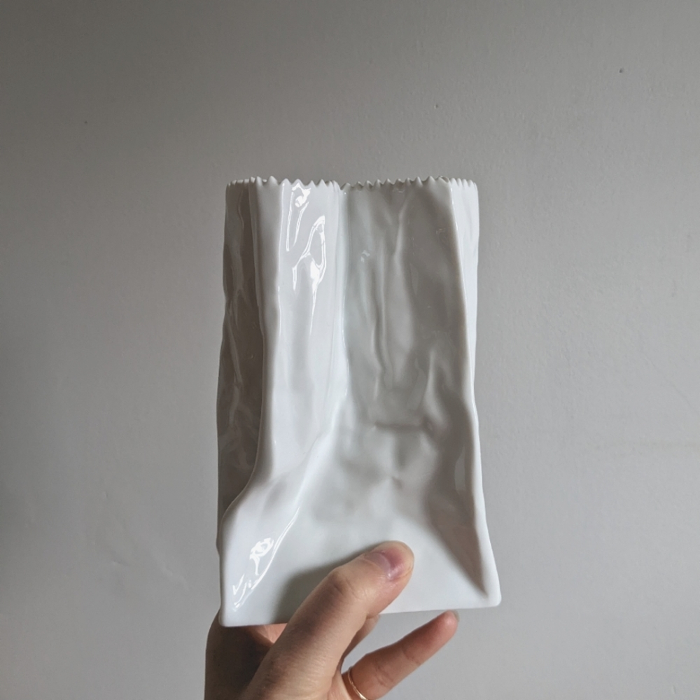 Vintage Rosenthal Paper Bag Vase Studio Linie